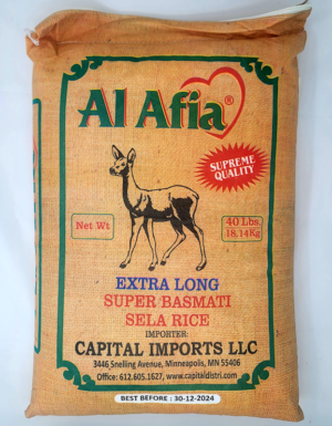 AL AFIA SUPER BASMATI SELA RICE - EXTRA LONG - 40 LBS