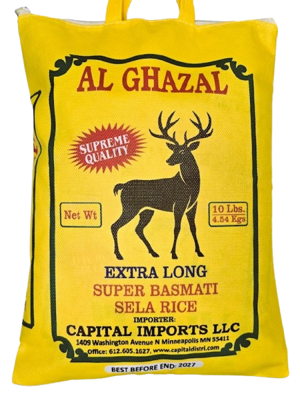 Premium AL-GHAZAL Extra Long Aged Super Basmati Sella Rice by Capital Distri