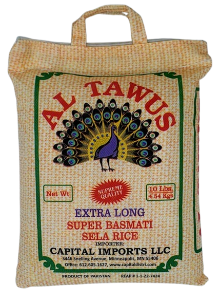 Premium AL-TAWUS Extra Long Aged Super Basmati Sella Rice by Capital Distri