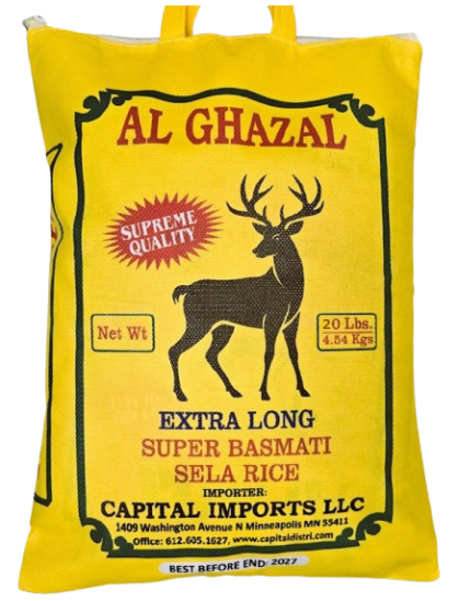 Premium AL-GHAZAL Extra Long Aged Super Basmati Sella Rice by Capital Distri