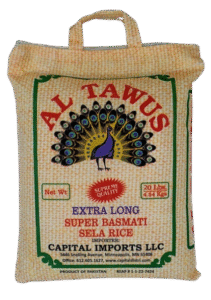 Premium AL-TAWUS Extra Long Aged Super Basmati Sella Rice by Capital Distri