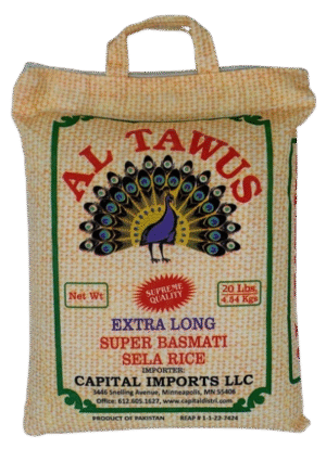 Premium AL-TAWUS Extra Long Aged Super Basmati Sella Rice by Capital Distri