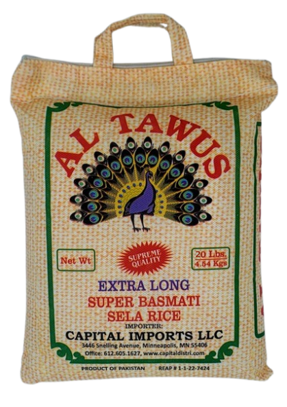 Premium AL-TAWUS Extra Long Aged Super Basmati Sella Rice by Capital Distri