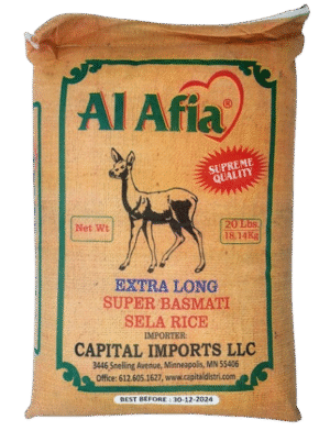 Premium AL-AFIA Extra Long Aged Super Basmati Sella Rice by Capital Distri
