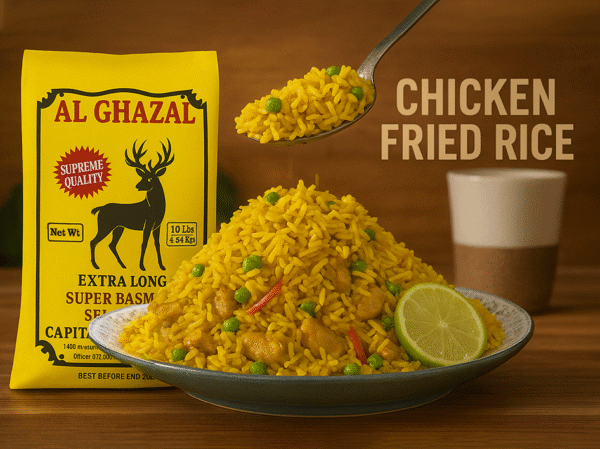 Chicken Fried Rice made with Al Ghazal Basmati Rice