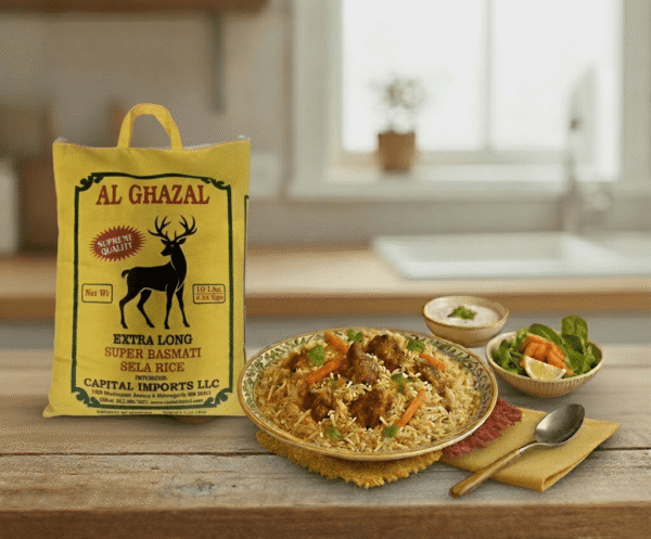 Hyderabadi Zafrani Pulao made with Al Ghazal Extra Long Basmati Rice